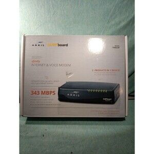 ARRIS TM822R Docsis 3.0 Voice Cable Modem - Black NEW Open Box